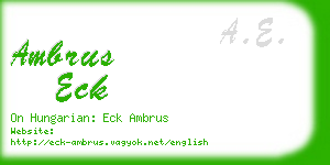 ambrus eck business card